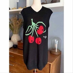 Urban Outfitters M/SF/T Black Cherry Splice Sweater Vest